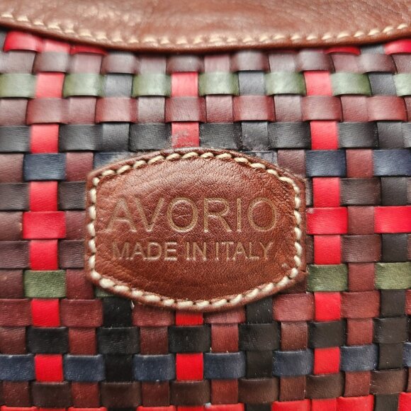 Vera Pelle Avorio Italy Leather Brown/ Multicolor Lady Crossbody/ Shoulder Purse - Picture 2 of 16